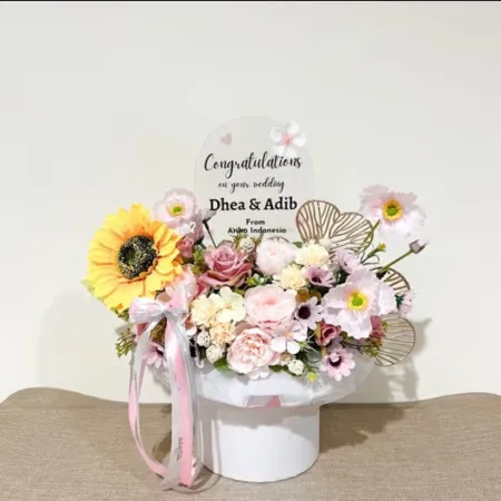 Bloom Box Akrilik Ucapan Wedding Kebumen