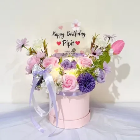Bloom Box Akrilik Ucapan Ulang Tahun Kebumen